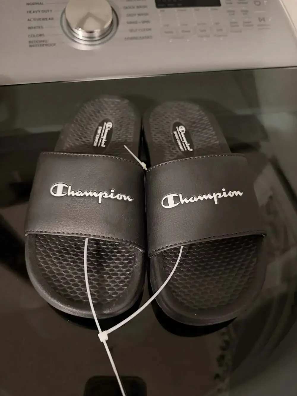 Kids Champion Sport Comfort Black Slide Sandals Shoes